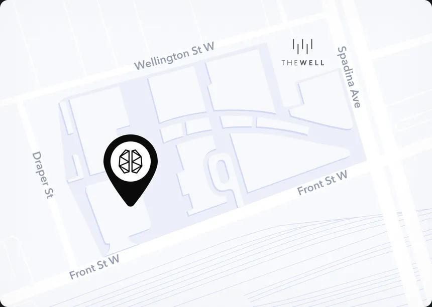 Map showing the location of BrainStation Toronto